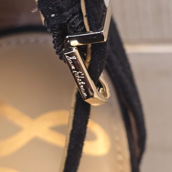 {11} Sam Edelman Yancy Block Heel Ankle Strap Sandals in Black Suede - Picture 14 of 16